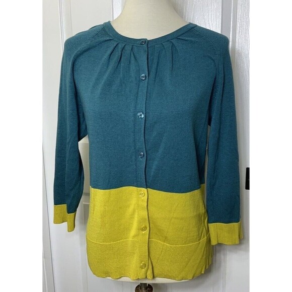 Coldwater Creek Colorblock Cardigan - Picture 1 of 7